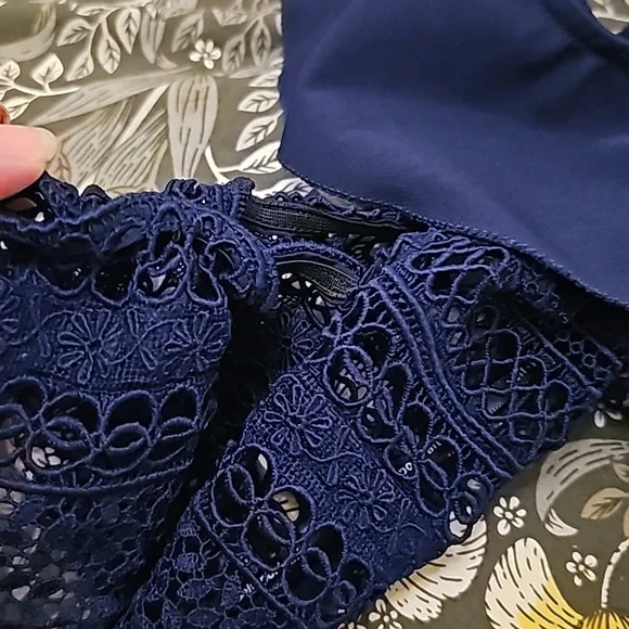 Self-portrait Navy Blue Mini Dress - Picture 10 of 12